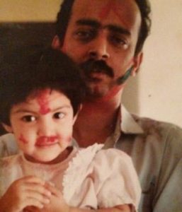 Rhea Chakraboraty with her father