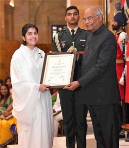 Sister Shivani Verma has also received ‘Nari Shakti Award' in 2019
