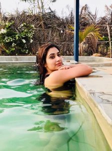 Disha loves swimming