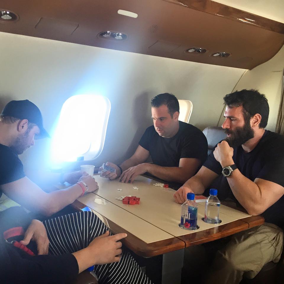 Dan Bilzerian playing poker on plane