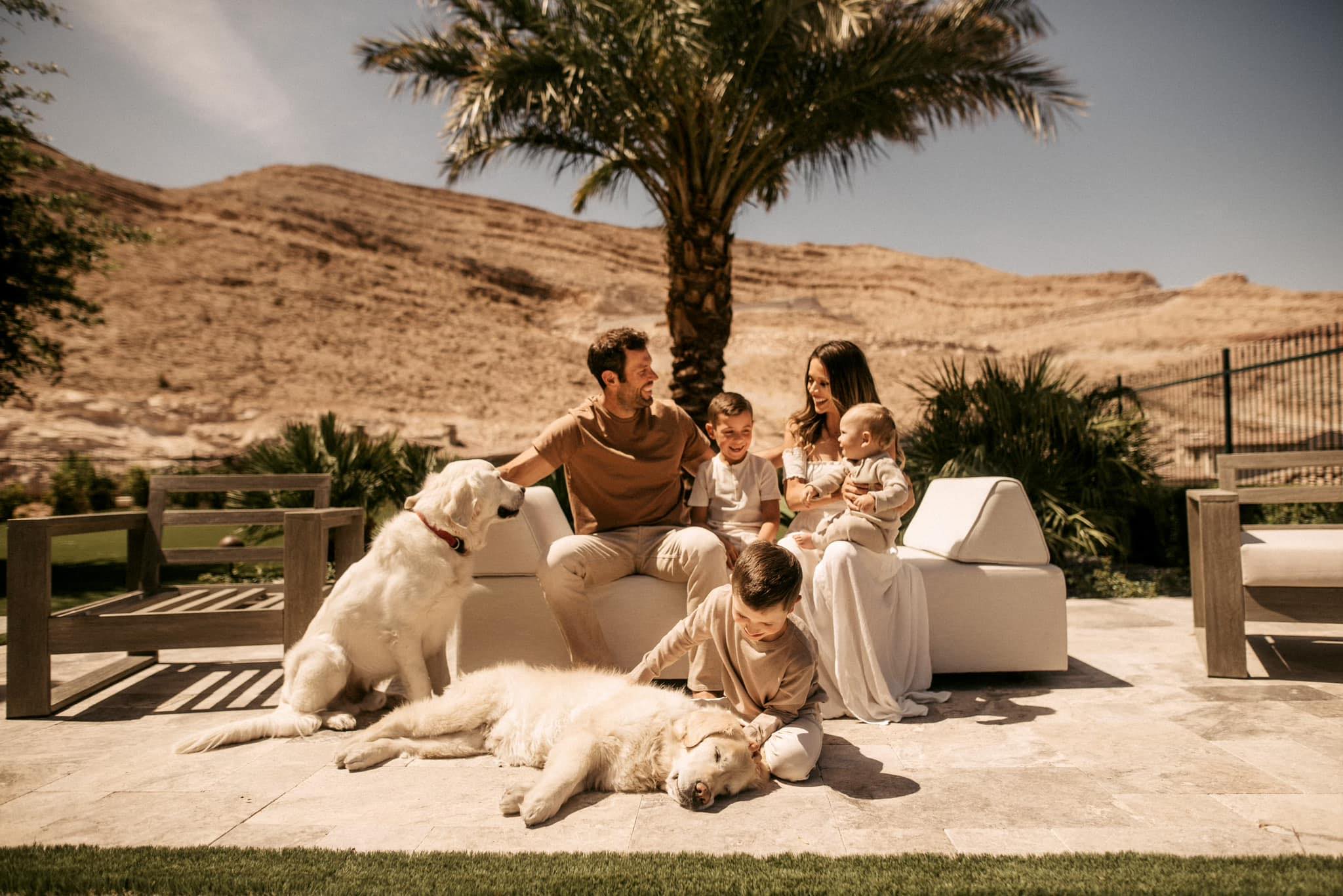 Bilzerian brother with his family, pet dogs