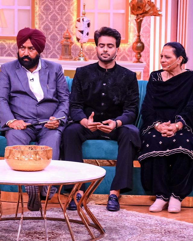 Mankirt Aulakh with his parents