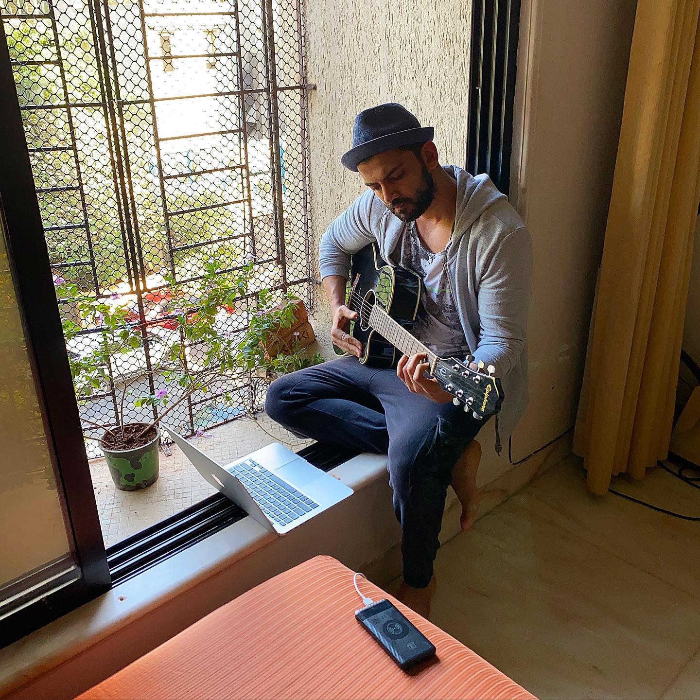 Zaheer Iqbal learning Guitar