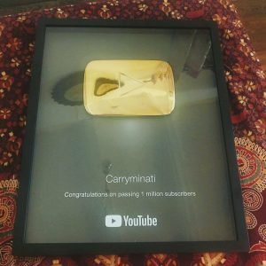 Carry Minati received his Gold Play Button