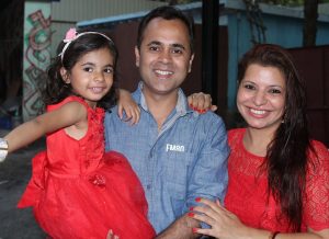 Jennifer Mistry Bansiwal With Her Husband and Daughter