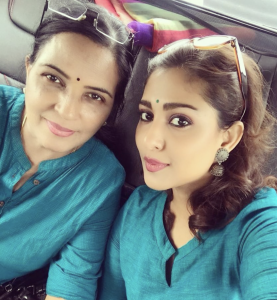 Actor Madhu Shalini with her Mother
