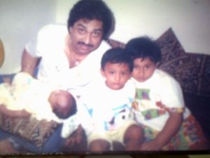 Kumar Sanu with Jaan Kumar Sanu and his elder brothers