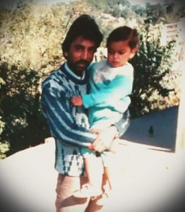 Manuj Walia with his Father