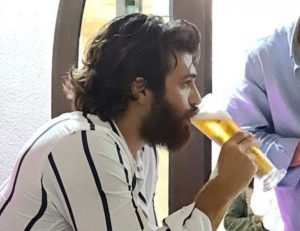 Actor Can Yaman Drinking