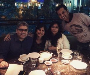 Rajeev Masand with his Wife and Friends