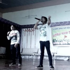 Ajay Sharma Performing on Stage