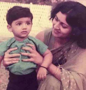 Salil Jamdar with his mother