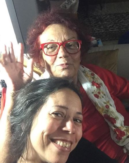 Güldem Yaman with her mother