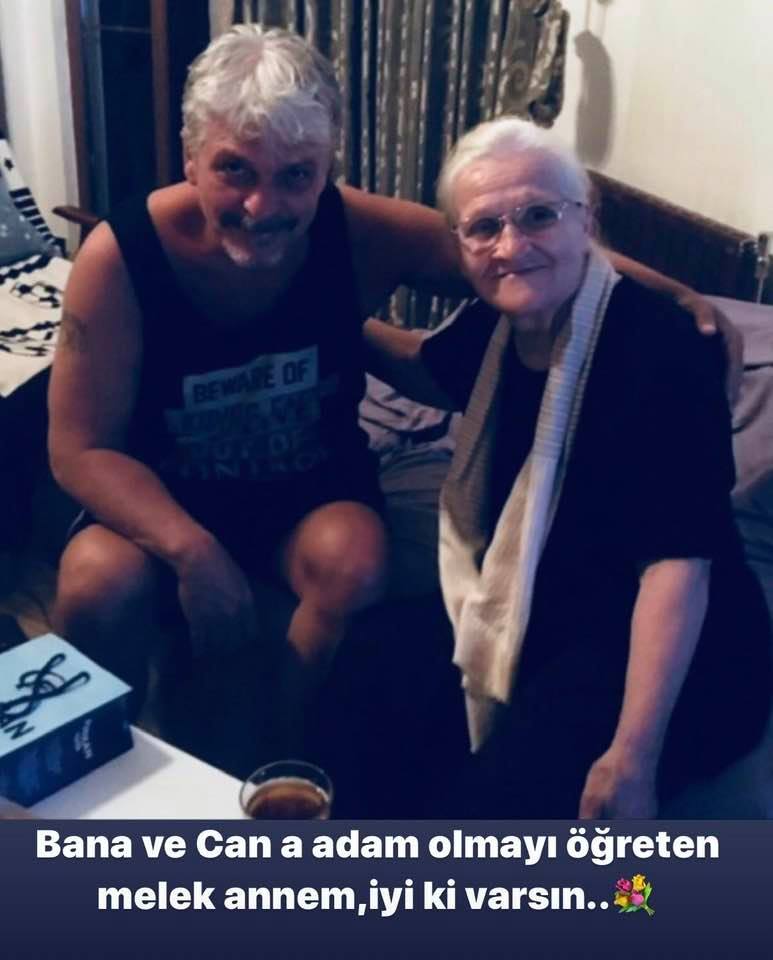 Güven Yaman with his mother