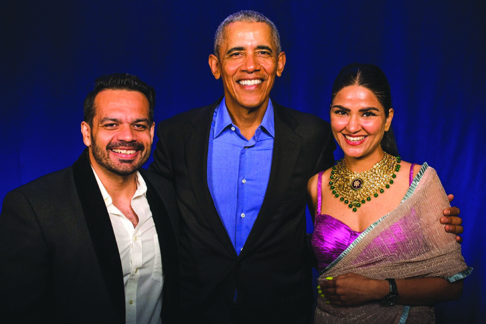 Gaurav Taneja and Ritu Rathee with Barack Obama
