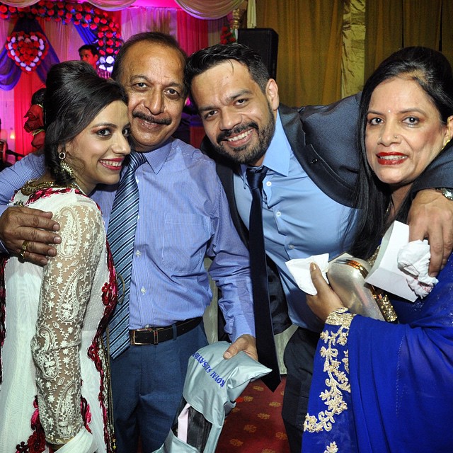 Gaurav taneja and Flying Beast with his father, mother, and sister