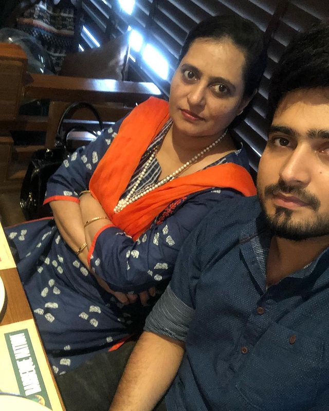 Adil Khan Durrani with his mother