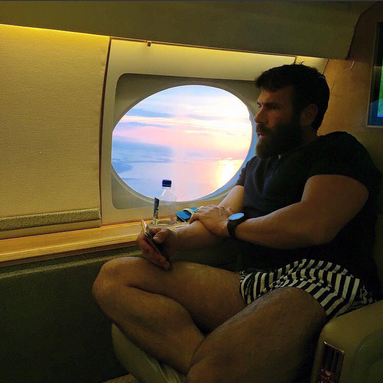 Dan Bilzerian in a plane