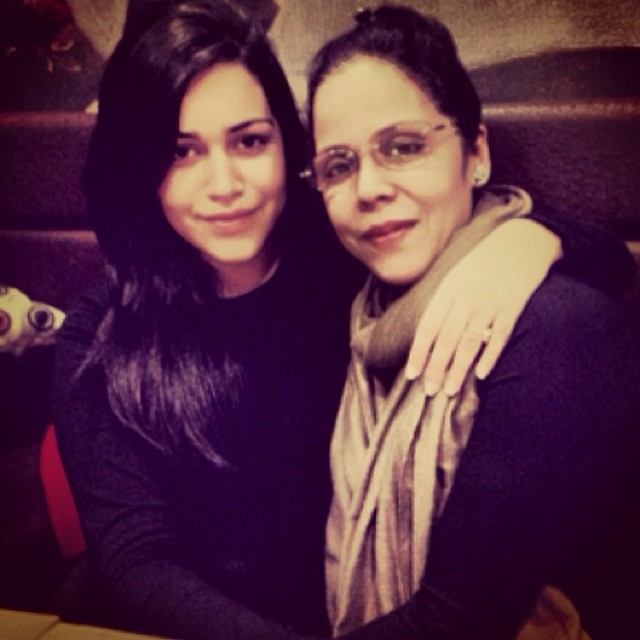 Naila Grewal with her mother
