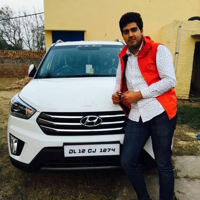 Akash Sansanwal with his car
