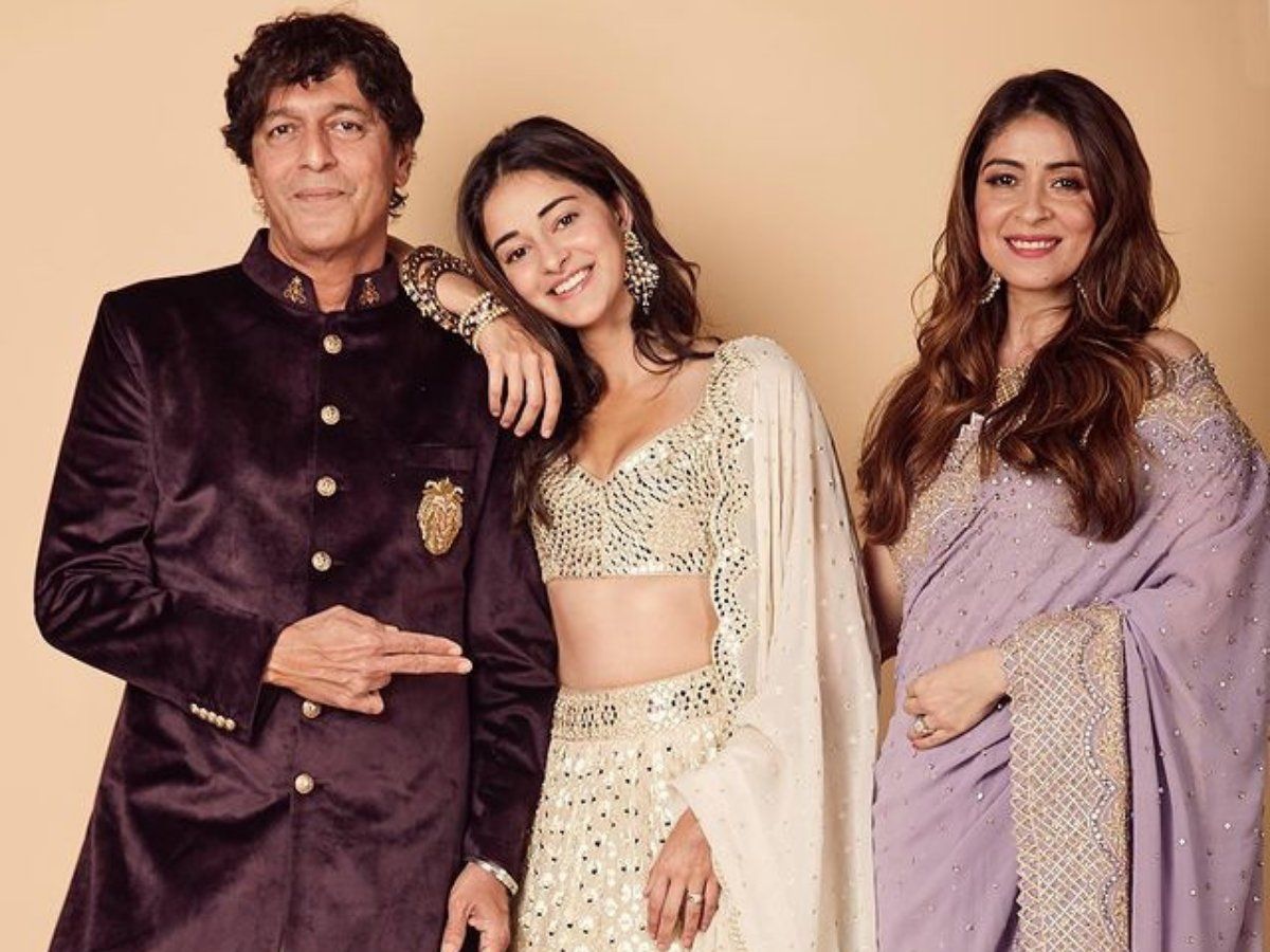 Ananya Panday with her father, Chunky Panday and mother, Bhavana Panday