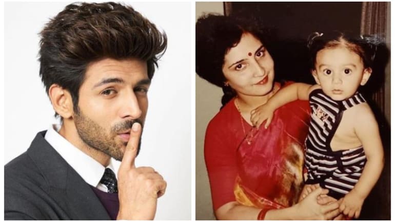 Kartik Aaryan facts - His childhood picture with his mother