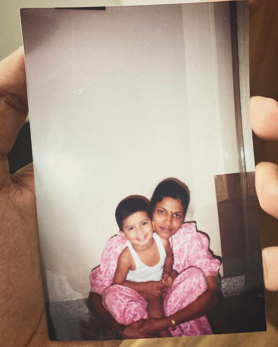 Mithilesh Patankar childhood picture with his mother